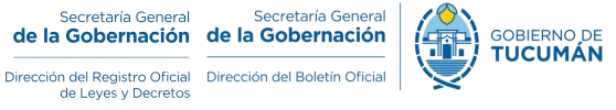 Secretaría General de la Gobernación · Dirección del Boletín Oficial · Gobierno de Tucumán